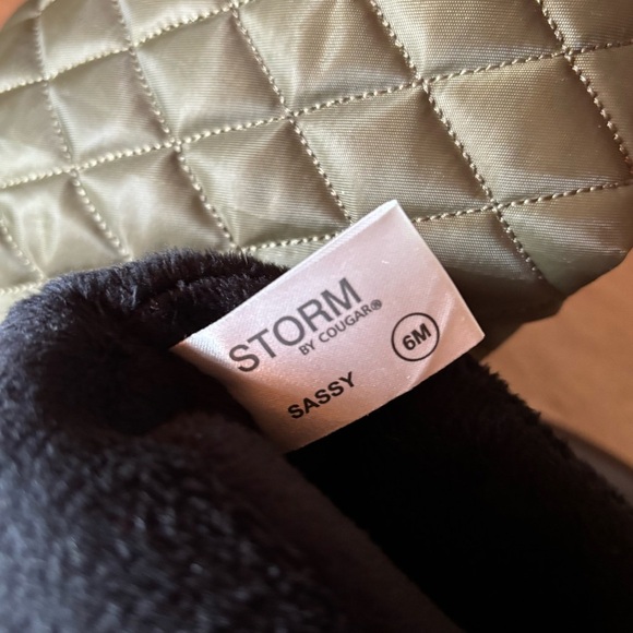 Storm by Cougar Women's Sassy Rain Boot, Size 6. Olive and Brown w/ Side Buckle - Picture 10 of 11